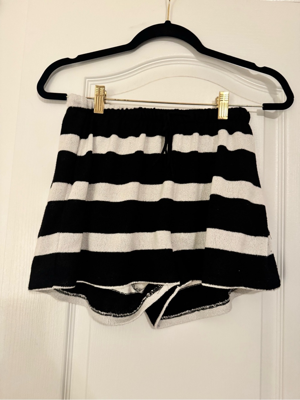 Zara Black & White Striped Women’s Lounge Shorts